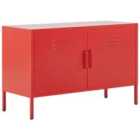Beliani Storage Unit URIA Metal Red