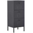 Beliani Storage Unit WOSTOK Metal Black