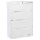 Beliani Storage Unit HALITE Metal White