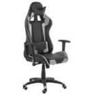 Beliani Gaming Chair Swivel KNIGHT Faux Leather Silver