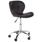 Beliani Desk Chair Swivel VALETTA Faux Leather Black