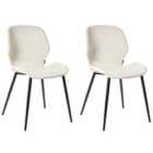 Beliani Set of 2 Conference Chairs HOLLAND Fabric Light Beige