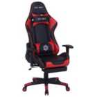 Beliani Gaming Chair Swivel VICTORY Faux Leather Red