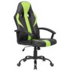 Beliani Office Chair Swivel SUCCESS Faux Leather Lime Green