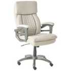 Beliani Executive Chair Swivel GALLANT Faux Leather Beige