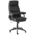Beliani Executive Chair Swivel RULER Faux Leather Black