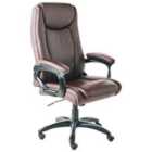 Beliani Executive Chair Swivel GRACEFUL Faux Leather Dark Brown