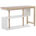 Beliani Convertible Desk with Bookshelf CHANDLER White 120 cm 45 cm
