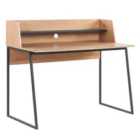 Beliani Home Office Desk GORUS Light Brown 120 cm 59 cm