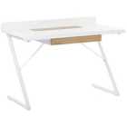 Beliani Home Office Desk FOCUS White 120 cm 60 cm with Storage