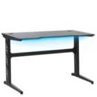 Beliani Gaming Desk DEXTER Black 120 cm 60 cm RGB LED