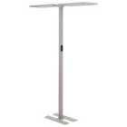 Beliani LED Floor Lamp SCULPTOR with Motion Sensor Metal Silver