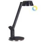 Beliani LED Desk Lamp CHAMAELEON with USB Port Metal Brass