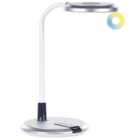 Beliani LED Desk Lamp COLUMBA Adjustable Metal White/ Silver