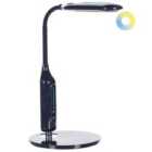 Beliani LED Desk Lamp CYGNUS with Dimmer Metal Black