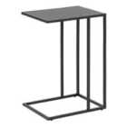 Furniture To Go Seaford Black Metal Side Table With Black Top