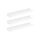 Songmics Floating Shelves Set Of 3 10x80cm - White