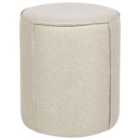 Beliani Linen Pouffe Beige Sedona