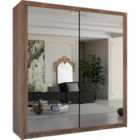 Sliding Wardrobes 4U Double Sliding Mirror Wardrobe - Wal 203cm