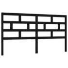 vidaXL Bed Headboard Black 186x4x100 cm Solid Wood Pine (814213)