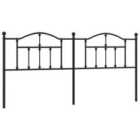 vidaXL Metal Headboard Black 200 cm (353477)