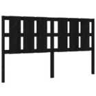 vidaXL Bed Headboard Black 165.5x4x100 cm Solid Wood Pine (818004)