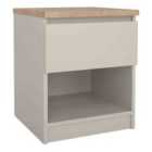 Furniture To Go Naia Bedside 1 Drawer 1 Shelf In Cashmere Jackson Hickory