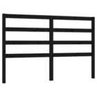 vidaXL Bed Headboard Black 146x4x100 cm Solid Wood Pine (817644)