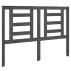 vidaXL Bed Headboard Grey 126x4x100 cm Solid Wood Pine (818812)