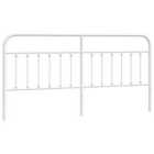 vidaXL Metal Headboard White 193 cm (352664)