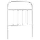 vidaXL Metal Headboard White 75 cm (352653)