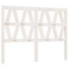 vidaXL Bed Headboard White 126x4x100 cm Solid Wood Pine (818611)