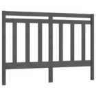 vidaXL Bed Headboard Grey 166x4x100 cm Solid Wood Pine (817802)