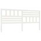 vidaXL Bed Headboard White 186x4x100 cm Solid Wood Pine (814160)