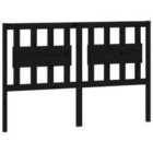 vidaXL Bed Headboard Black 145.5x4x100 cm Solid Wood Pine (818574)