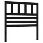 vidaXL Bed Headboard Black 106x4x100 cm Solid Wood Pine (814133)