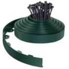 VOUNOT 20m Flexible Lawn Garden Edging Border, Height 5cm - Green
