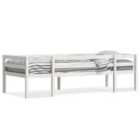 vidaXL Kids' Bed Frame without Mattress White 75x190 cm Small Single Solid Wood Pine (846871)