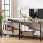 Costway 2-tier Console Table With Storage Shelf And Metal Frame