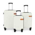 Infinity Luggage Calgary Set Of 3 Hard Shell Suitcase In Cream