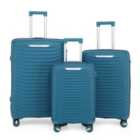 Infinity Luggage Burnaby Set Of 3 Hard Shell Suitcase In Blue