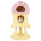 Costway Cute Monster-Themed Cat Tower with 2 Private Condos-Yellow
