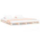 vidaXL Pallet Bed 140x190 cm Solid Wood Pine (821437)