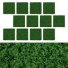 Costway 12 Pieces 50 x 50cm Artificial Grass Wall Panels for Garden Yard Balcony Home