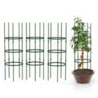 Costway 3 Pack Adjustable Tomato Cage Trellis for Climbing Plants Vines Flowers Vegetables