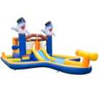 Costway 7-In-1 Water Slide Park with Splash Pool, Water Cannon, Ball Pit and Boxing Game