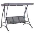 Beliani Patio Swing Bogart Metal Grey