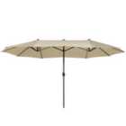 Beliani Patio Parasol 460cm Sibilla Beige