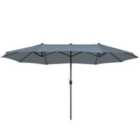 Beliani Patio Parasol 460cm Sibilla Grey