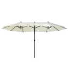 Beliani Patio Parasol 460cm Sibilla Beige